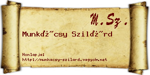 Munkácsy Szilárd névjegykártya